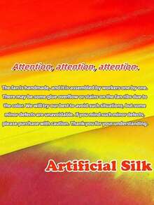 1 pieza Abanico plegable para danza del vientre, abanico de seda de doble cara con flujo extendido, abanico de gasa de degradado de color, abanico de actuación, abanico de práctica de estilo chino - Multicolor - Ver 8