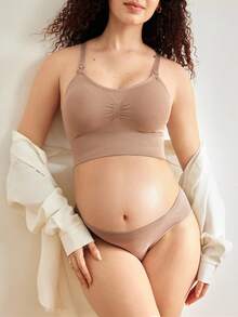 Moonlight&Mama 3pcs Maternity Seamless Nursing Bras, Solid Color - Multicolor - View 4