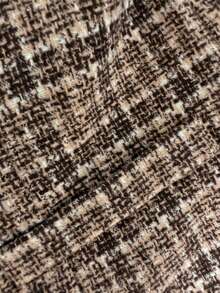 Lavishia Chaleco de mujer a cuadros de primavera, adecuado para ir al trabajo, salidas, reuniones, blusa versátil - Café integral - Ver 9