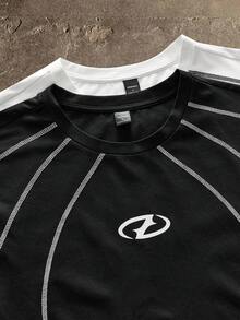 AXEPEAK 男士圆领长袖休闲时尚百搭T恤 - 彩色 - 查看 5