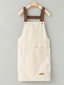 可爱创意防水围裙，带围兜，适合烹饪、家务，个性化图案设计，无袖成人工作服，厨房、浴室、家居用品供应商 - 彩色 - 查看 4