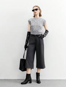 CUCCOO BIZCHIC 女士尖头搭扣设计时尚日常百搭高跟中筒靴 - 棕色 - 查看 6