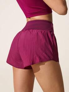 Core Rhythm Damskie spodenki sportowe, fitness, bieganie, spodenki z wysokim stanem, spodenki do ćwiczeń, spodenki damskie, odzież sportowa, spodenki do ćwiczeń, spodenki sportowe, spodenki do jogi, spodenki sportowe, odzież sportowa, spodenki do ćwiczeń, spodenki sportowe damskie - Czerwony fiolet - Zobacz 2