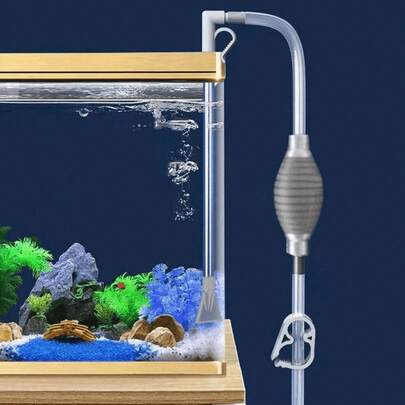 1 Piece Manual Siphon For Water Change And Waste Extraction In Aquariums