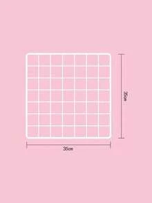 1pc Metal Display Stand For Grid Panels, Grid Display Rack, Grid Hold Base, Wall Grid Accessories, Picture Display Iron Decorative Rack, For Jewelry, School Artwork, Photo Exhibits - Black - View 7