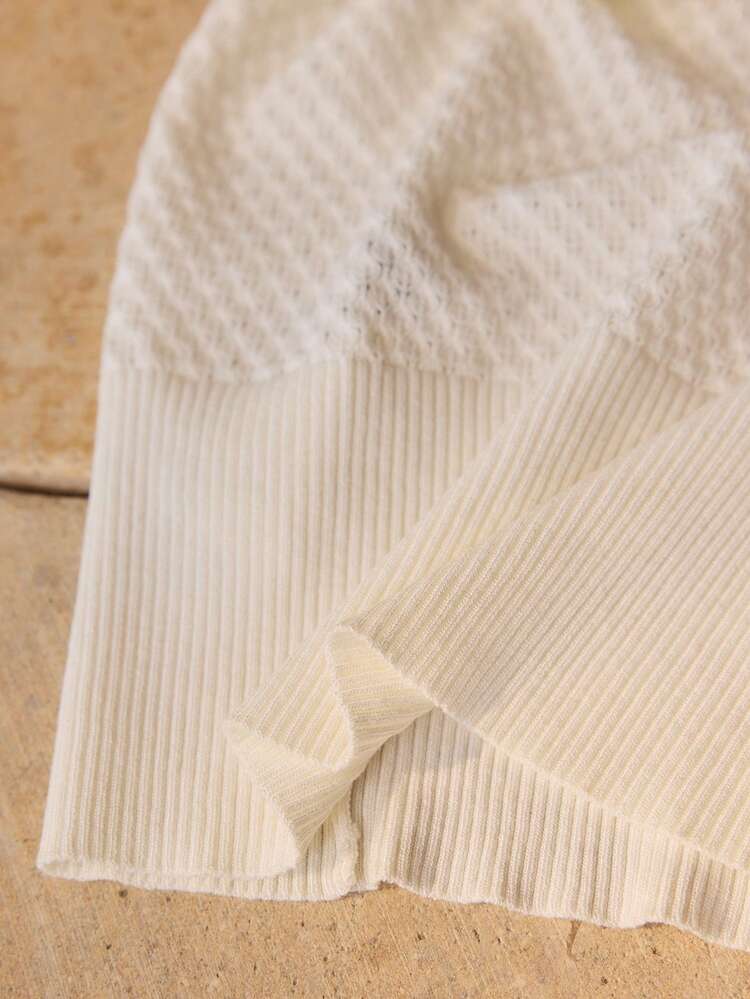 WOMEN POINTELLE KNITTED TOP