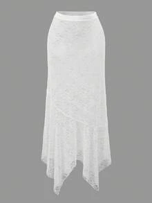 Swim Oasis Eleganter Spitzen-Badeanzug mit romantischem Rock, Frühling/Sommer 2026, Strandmode 2026 Neuankömmling für Schule, geeignet für Urlaub, Date, Nachmittagstee, Western, Kreuzfahrt, Strand, Insel, Roadtrip, alle Jahreszeiten, Musikfestival, Boho-Urlaub, Boho-Urlaub, entspannter Herbst, Western Boho, eleganter Damen-Badeanzug Weiß - Weiss - Übersicht 14