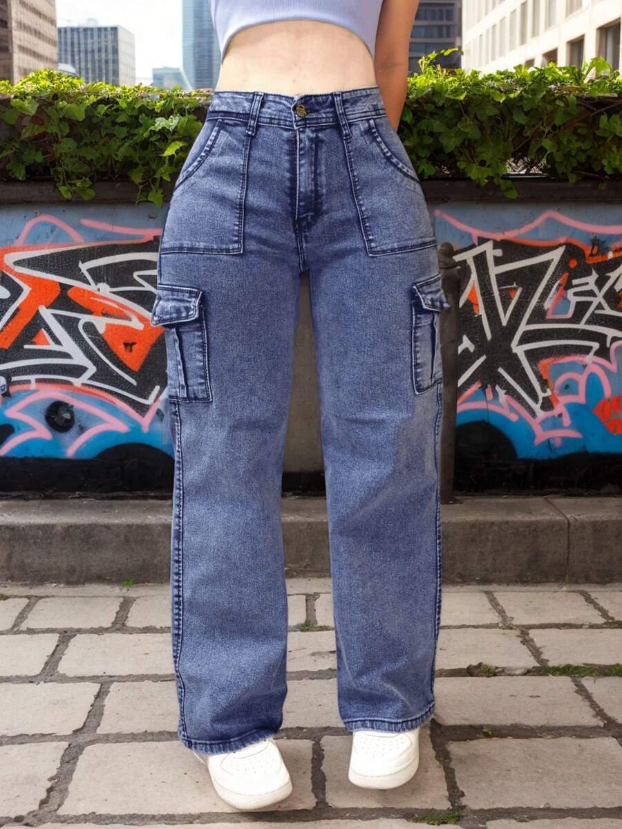 Women Jeans - Dark Wash - View 1