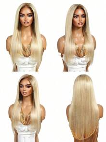 ALL READY WIG Tóc giả không keo 9x6 Highlight 27/613/Tóc giả ren Balayage phía trước thẳng Remy Tóc giả bằng tóc thật cắt sẵn Tóc giả không keo cho phụ nữ Trang phục đi nghỉ Du lịch Lễ hội Vũ hội Ngoài trời Cosplay Khuôn viên trường học Bãi biển Đám cưới Cắm trại Trang phục ngày lễ Trang phục mùa hè Phong cách thời trang Y2k Phong cách quyến rũ thanh lịch giản dị Ss25 Từ khóa - S27/613 - Xem 3