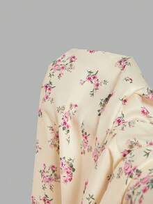 SHEIN MOD Vestido longo feminino plus size com estampa floral e alças com laço, ideal para o verão, formaturas, ocasiões formais e eventos sociais. Perfeito para o verão, festas e eventos formais. Vestido em tons pastel para mulheres. - Amarelo - Ver 12