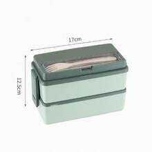 Microwave Heating Special Lunch Box, Double-Layer Bento Box, Office Worker Lunch Box, Plastic Lunch Box, Separated Sealed Lunch Box - Multicolor - View 9