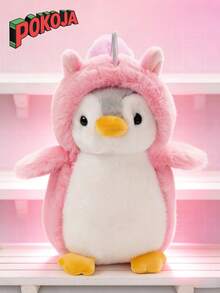 POKOJA LAND - BESTSELLERS 1 件装毛绒企鹅动物玩具，可爱毛绒企鹅，可穿衣服的小企鹅，男孩女孩生日礼物之选，娃娃包挂件