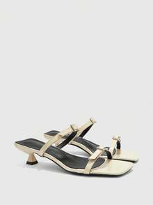CUCCOO BIZCHIC Women Heeled Sandals - Beige - View 7