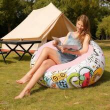 Bean Bag Chairs Inflatable Camping Chairs Inflatable Slouchy Sofa Blow Up Chairs Folding Portable Inflatable Chair For Living Room Bedroom Reading Room - Multicolor - View 15