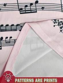 Glimmora 女士复古露肩长袖修身T恤，饰有音符印花，时尚百变，复古Y2K风格，质感面料，姐妹礼物，返校季服装，节日礼物 - 彩色 - 查看 5