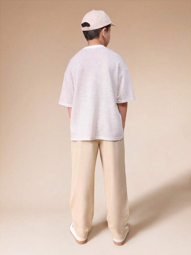 Striped Tee And Pants Set