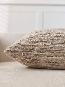 1 pièce Taie d'oreiller décorative à carreaux de style écossais 45X45cm, Housses de coussin décoratif pour lit, canapé, salon, style bohème, décor d'accent pour chambre et salon, Housse de coussin carré en velours, noir et rouge - Beige - Voir 6
