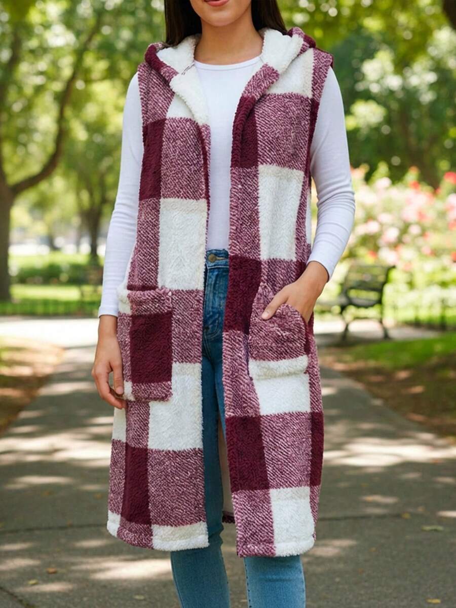 Women Sweater Vests - Vino - View 1
