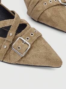 ROMWE Grunge Punk Cute Deer Fur Casual Barefoot Socks Valentine's Day - Khaki - View 4