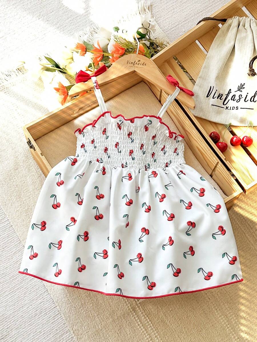 SHEIN Vintaside Kids Girls' Sleeveless Pleated Color Chiffon Dress, Personalized Princess Sweet Style, Medium Length, Suitable For Vacation And Gatherings - White - View 1