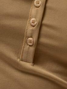 MUSERA ESSENTIALS ملابس علوية طويل الأكمام فضفاض بأزرار شفاف، ملائم للراحة والاسترخاء، جذاب وأنيق للاستخدام اليومي في الربيع والصيف - رمادي - مشاهدة 5