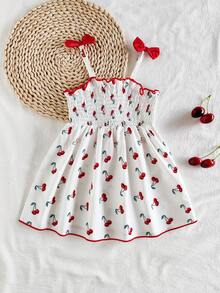 SHEIN Vintaside Kids Girls' Sleeveless Pleated Color Chiffon Dress, Personalized Princess Sweet Style, Medium Length, Suitable For Vacation And Gatherings - White - View 4