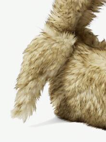 Viva Strut 女士手提包，女式单肩包，毛绒，时尚，可爱，简约，百搭，甜美酷女孩，辣妹，Y2K，青少年，秋冬季 - 彩色 - 查看 4