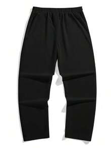 Y2K Americano vintage letra impresión hombres todos los días casual pantalones - Rojo - Ver 4