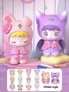 POKOJA LAND 盲盒（非毛绒填充），可爱动物耳朵摆件 - 稀有隐藏款收藏摆件，采用优质材料制成，适合桌面摆放和室内装饰。是馈赠亲朋好友的理想礼物。可爱卡通人物装饰摆件 - 潮玩盲盒 - 查看 8