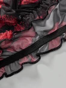 DrisQ Men's Red Lip Print Sheer Mesh Sexy Lingerie - Multicolor - View 6