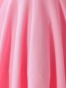 Elladie kids 圣诞时尚可爱法式3D立体花卉罗纹长袖公主裙 - 粉色 - 查看 7