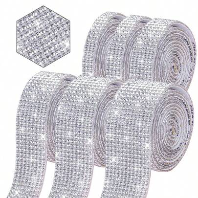 1 Roll Rhinestone Decorative DIY Ribbon, Suitable For Gift Box Decoration, Presents Decoration