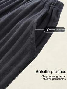 Pijama de Hombre Pijamas Navideñas Pijama Navideña Hombre Conjunto de 3 Piezas Tejido Suave para la Piel Estampado de Rayas Manga Corta y Pantalones Largo y Corto Color Azul Claro Estilo Sencillo y Cómodo Promueve el Sueño para Uso Hogareño Ideal como Regalos de Navidad Almacén Local, pijamas navideñas,pijama de hombre,pijama navideña hombre,Regalos de Navidad,Almacén local - Gris Oscuro - Ver 8