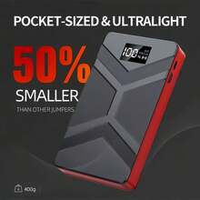 Portable Ultra-Thin Emergency Jump Starter - 3 Modes LED Light, Flashlight, Strobe, Digital Display, Fast Charging, Compact Design For Dead Battery Emergencies, Lithium Polymer Battery, Insulated Material, Auto Start/Stop, Multifunctional Car Battery Charger Booster - Multicolor - View 10