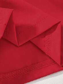 2pcs/Set Tween Girls' Red Bow Camisole Top Paired With Black Shorts, Metal Waistband, Elegant & Spring/Summer Outfit - Multicolor - View 6