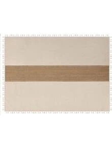 1pc Bohemian Style Tablecloth, Khaki Striped Patchwork, Rectangular With Tassels, Suitable For Kitchen, Dining Room, Living Room, Restaurants, Parties, Weddings, Farmhouse Decor, All Seasons - Khaki - View 10