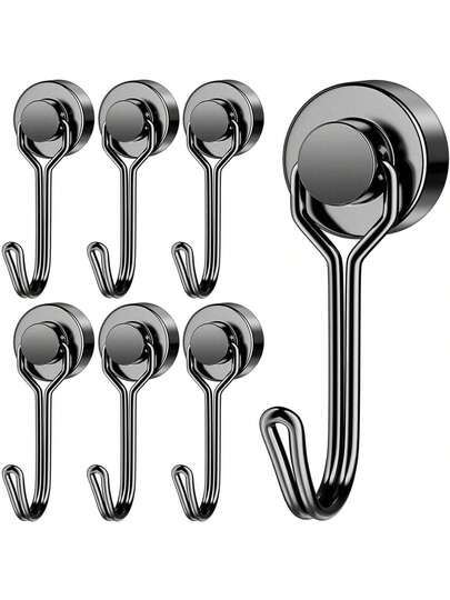 The Rotating Super Strong Magnetic Hook Is Used For Suspension And Is Very Suitable For Iron Surfaces Such As Refrigerators, Kitchens, Garages, Camping, Outdoor, Etc
