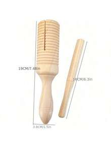 1 件木制乐器音管小型单螺纹环形打击乐器管蛙鸣管 - 彩色 - 查看 6