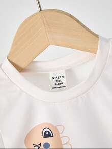 6pcs/Set Baby Boy Cartoon Dinosaur Print Soft Round Neck Shirt And Shorts Casual Homewear Set, Summer Outfit Mother Day Gift Graduation Gift Summer Clothes Boys Pajamas - Multicolor - View 3