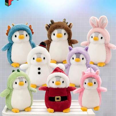 POKOJA LAND 1 Pack Plush Penguin Animal Toy, Cute Plush Penguin Plush Toy, Dress Little Penguin, Boys Girls Birthday Gift Choice Doll Bag Pendant Spring To Summer