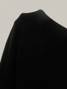 SHEIN Tall Women's Casual Drawstring Waist Loose Yoga Pants Graduation,Back To School Outfits,Graduation,Teacher Outfits For Women,Back To School Black Wide Leg Pants Drawstring Pants Baggy - Black - View 11