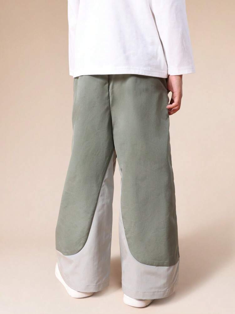 Wide Leg Color Block Pants