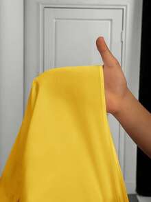 Slaydiva Bộ đồ mặc nhà đa năng, thoải mái hàng ngày, thanh lịch dành cho nữ cỡ lớn, gồm áo croptop không tay và quần short màu trơn. - Màu vàng - Xem 11