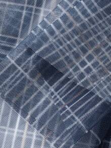 FRIFUL 网眼格纹系带层叠荷叶边宽松休闲百搭背心