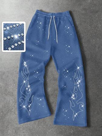 Street Life Herren Jogginghose mit Strass Verzierung