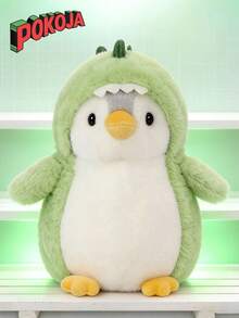 POKOJA LAND - BESTSELLERS 1 件装毛绒企鹅动物玩具，可爱毛绒企鹅，可穿衣服的小企鹅，男孩女孩生日礼物之选，娃娃包挂件