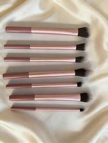 7pcs Multifunctional Makeup Brush Set, Pink Brush Including Powder Brush, Foundation Brush, Eyeshadow Brush,Brush Set,Makeup Brush Kit,Make Up Brush Set,Make Up Set Complete,Makeup Brush Set,Complete Makeup Kit,Brush Kit,Makeup Gift Set,Set - Pink - View 6