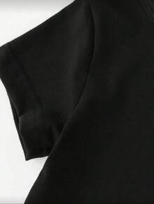 Shendy Vendy Men's 100% Cotton T-Shirt With Round Neck And Short Sleeves, Ideal For The Holiday Season And New Year's Celebrations 2025 2026 - 黑色 - 查看 3