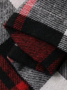 DAZY Plaid Red Shirt Paired With Men's Loungewear Set, Spring/Autumn - Red - View 3