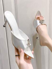 Women Heeled Sandals - White - View 4